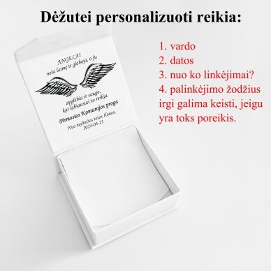 Graviruotas sidabrinis pakabukas su malda ir kryželiu berniukui PP 2