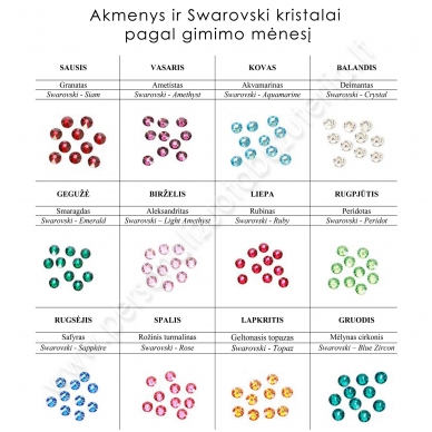 Graviruotas pakabukas mergaitei su lotosu ir Swarovski kristaliuku 11